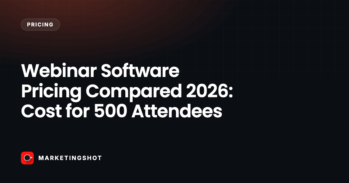 Webinar Software Pricing Compared 2026: Cost for 500 Attendees